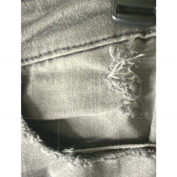 Kancan Jeans Womens 9 Distressed Mid Rise Skinny Charcoal Wash Streetwear Denim - Picture 6 of 12